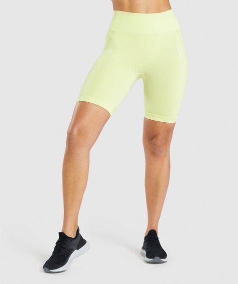 Women's Gymshark Flex Cycling Shorts Yellow | NZ 8VTNWM